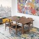 preview thumbnail 1 of 1, Onora 5-Piece Dining Set with 4 Pu Dining Chairs in Black