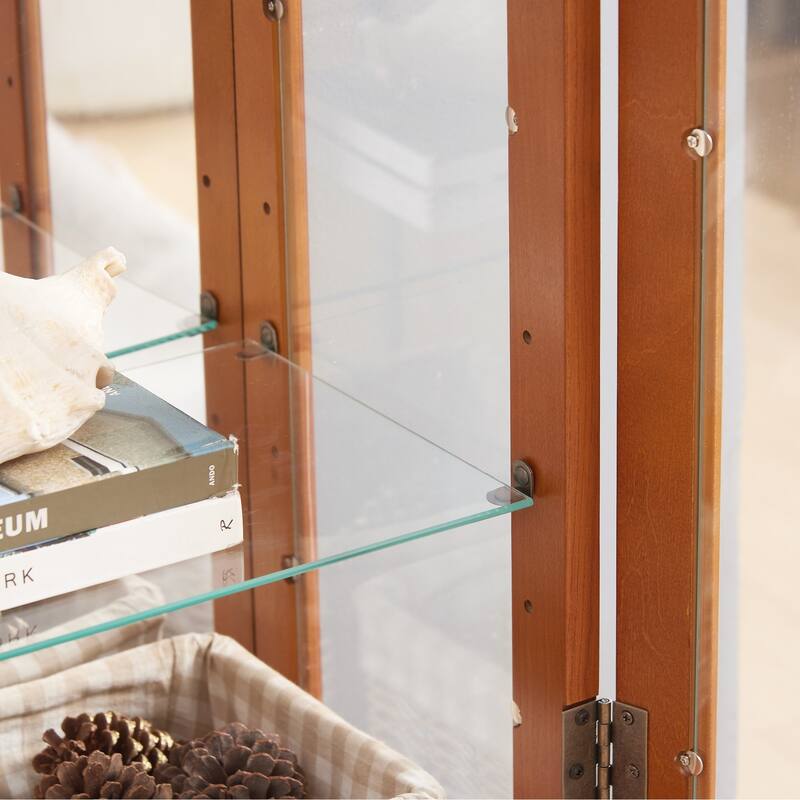 Glass Display Shelf with Adjustable Shelves