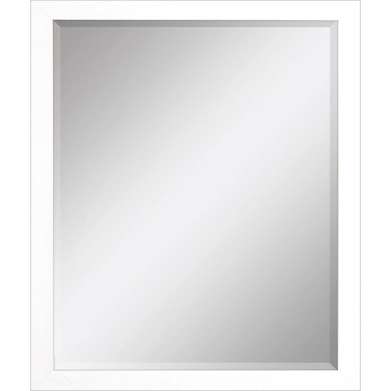 HomeRoots 33" White Framed Accent Mirror - 27.00 in. x 33.00 in. x 2.00 in.