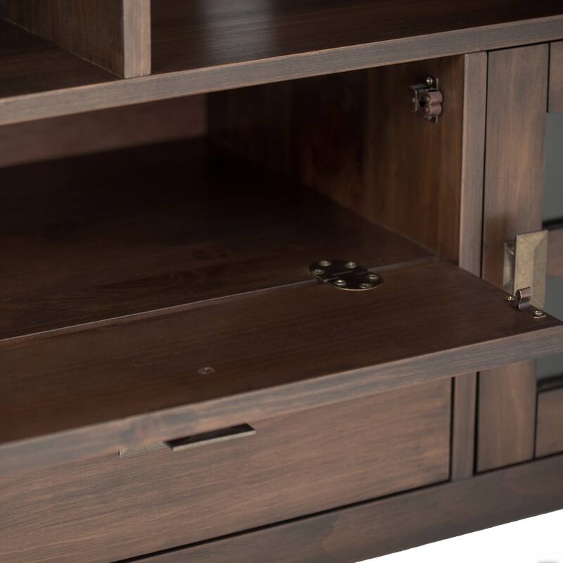 WYNDENHALL Stratford SOLID WOOD 72" Wide TV Media Stand For TVs up to 80"