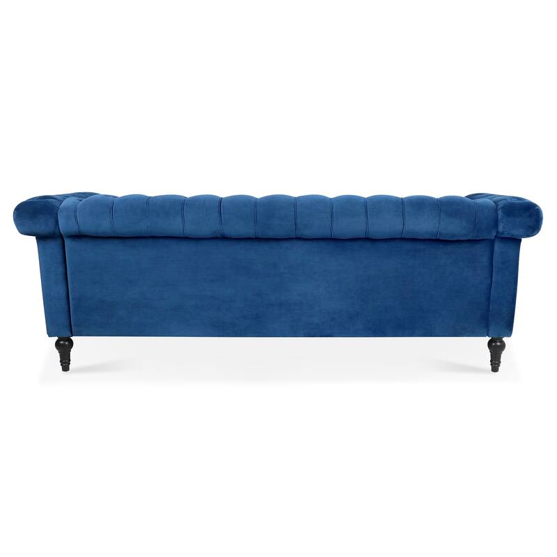 83.66'' Traditional Square Arm Removable Cushion Three Seater Sofa: Timeless Design, Functional Style.
