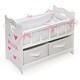 preview thumbnail 8 of 8, Badger Basket Doll Crib with Bedding, Two Baskets, and Free Personalization Kit - White Rose