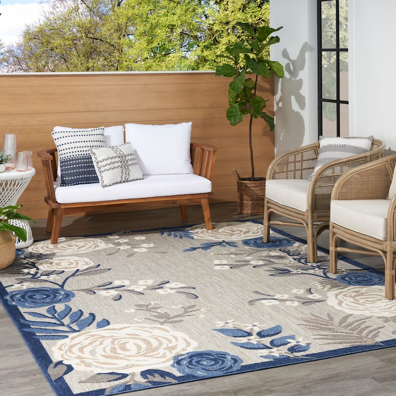 Nourison Aloha Indoor/Outdoor Floral Area Rug