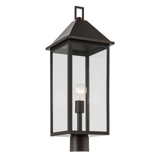 Prin 25 Inch 1 Light Outdoor Post Light with Clear Glass in Olde Bronze