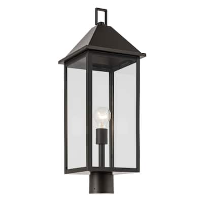 Prin 25 Inch 1 Light Outdoor Post Light with Clear Glass in Olde Bronze