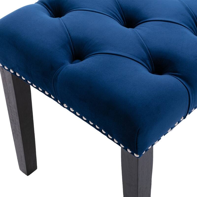 Tufted Velvet Bench Ottoman - Versatile Seating and Footrest for Living Room, Entryway, and Bedroom