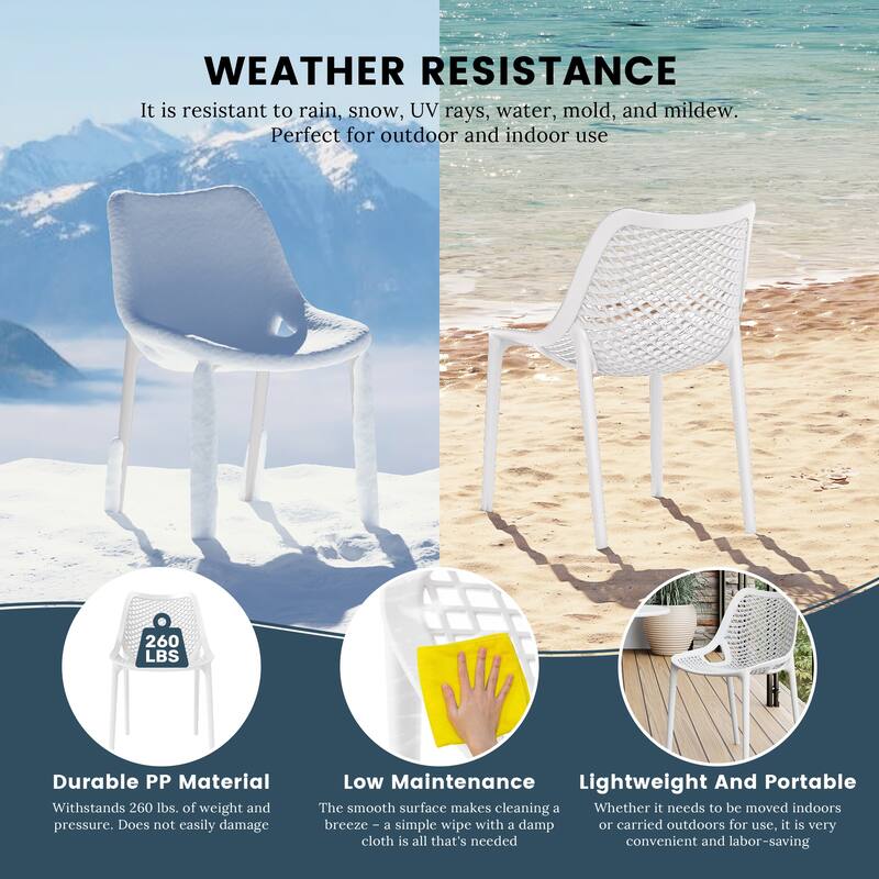 Frond and Form 4-Person Outdoor Round Dining Set