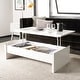 preview thumbnail 3 of 10, SAFAVIEH Kinsley White Lift-Top Coffee Table - 47.2" x 23.6" x 13.4"