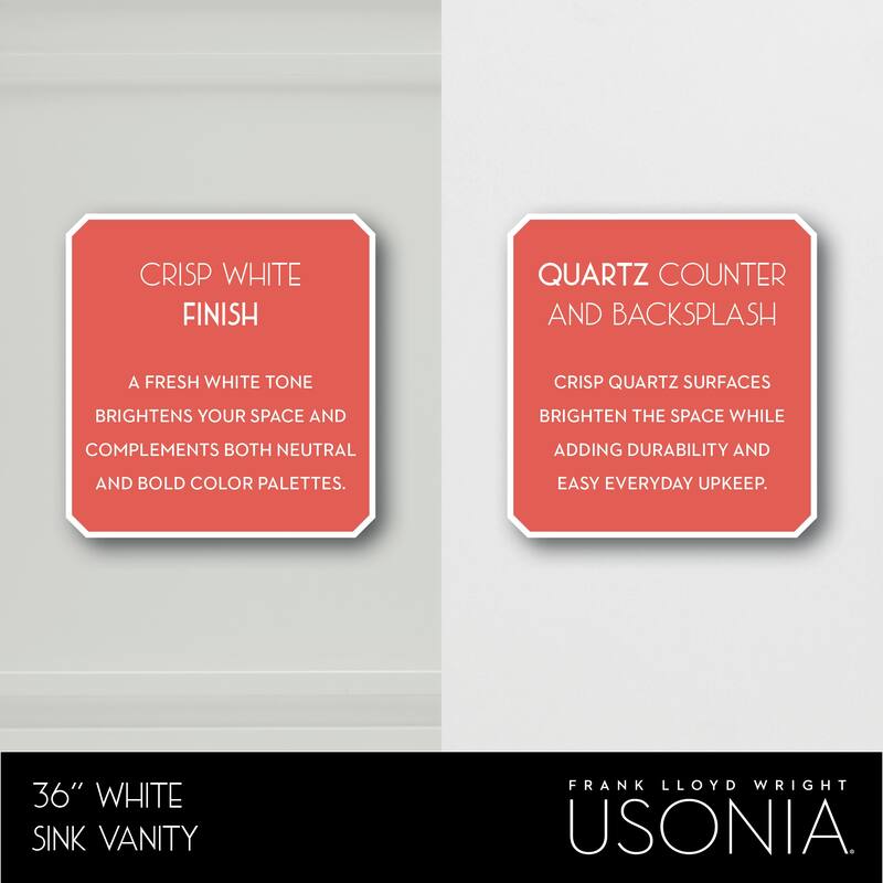 Frank Lloyd Wright USONIA® Harmony 36-inch Wood Sink Vanity