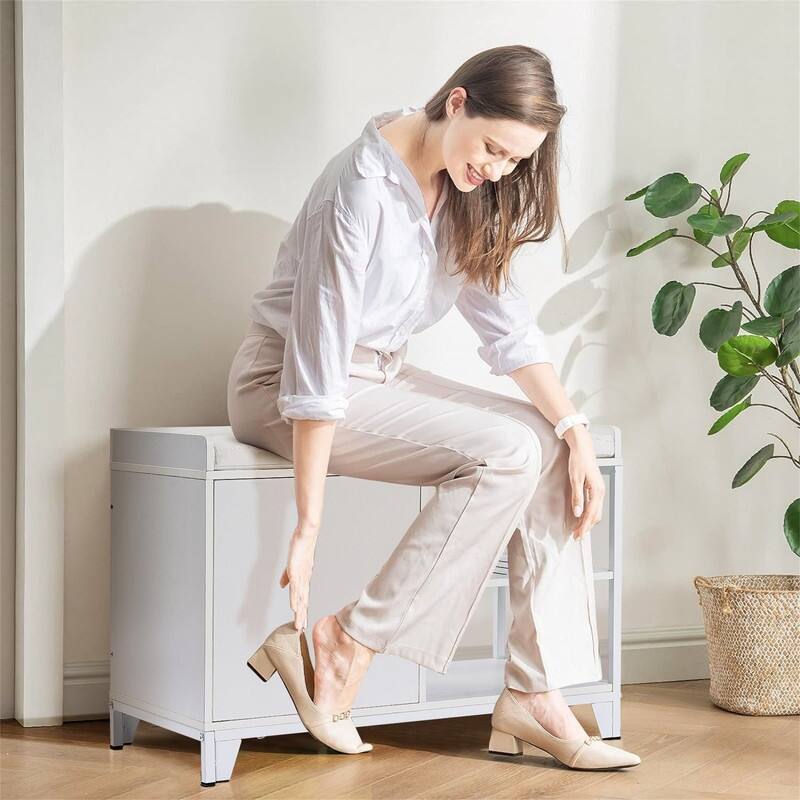 Bench for Entryway 2-Tier Shoe Rack - 27.4"D x 18.9"W x 13.4"H