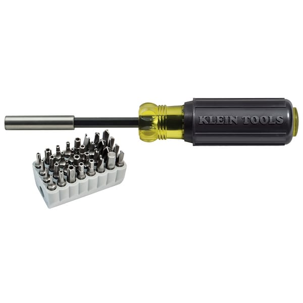 Klein Tools Magnetic Screwdriver w/32-Piece Tamperproof Bit Set