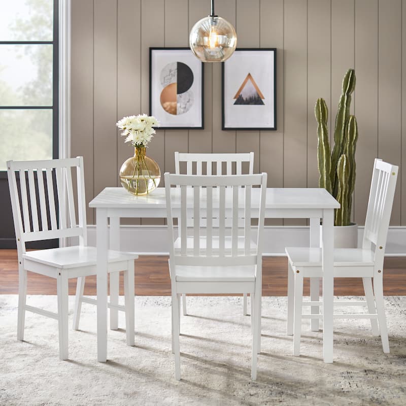 Simple Living Solid Wood Slat Back Dining Chairs (Set of 4)