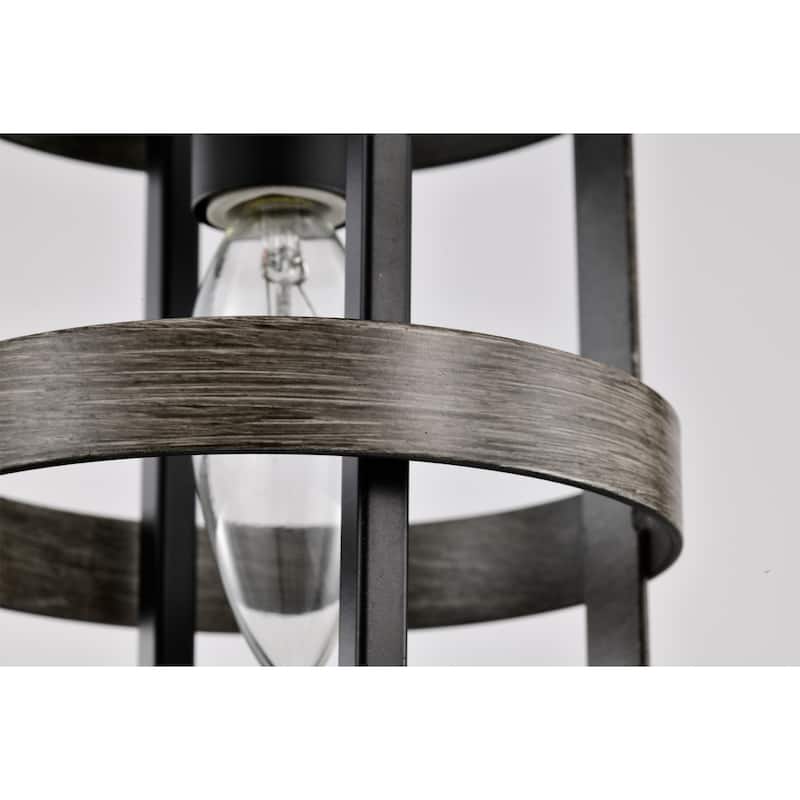 Dania 6 Inch Wood Grain Finish Single Light Pendant