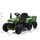 preview thumbnail 43 of 43, 12V Kids Ride On Tractor with Trailer, Battery Powered Electric Car w/ Music, USB, Music, LED Lights