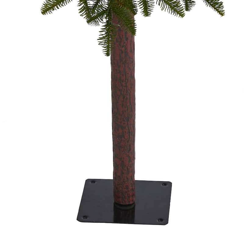 5ft. Alpine Artificial Christmas Tree with 100 Clear Microdot Multifunction LED Lights - Charming Small X-Mas Tree