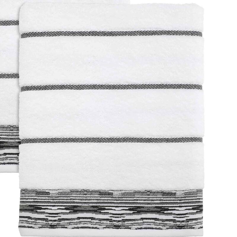 Nicole Miller Sydney 4-Piece Towel Set - Towel 4pc Set - B/H/2pk Wash
