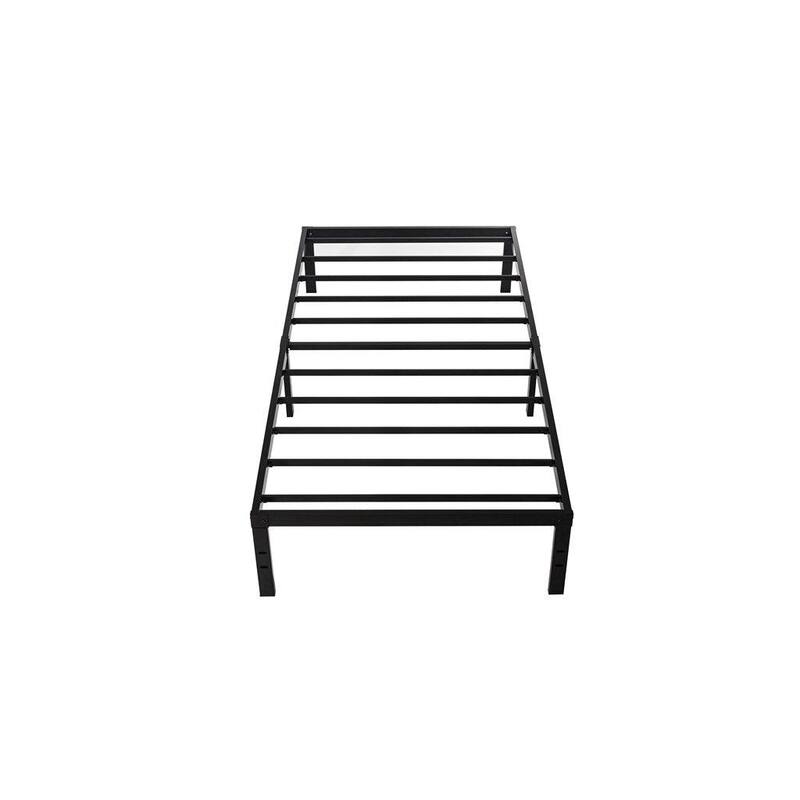 Black Metal Twin XL No Box-Springs Needed Platform Bed Frame Perfect for Any Room
