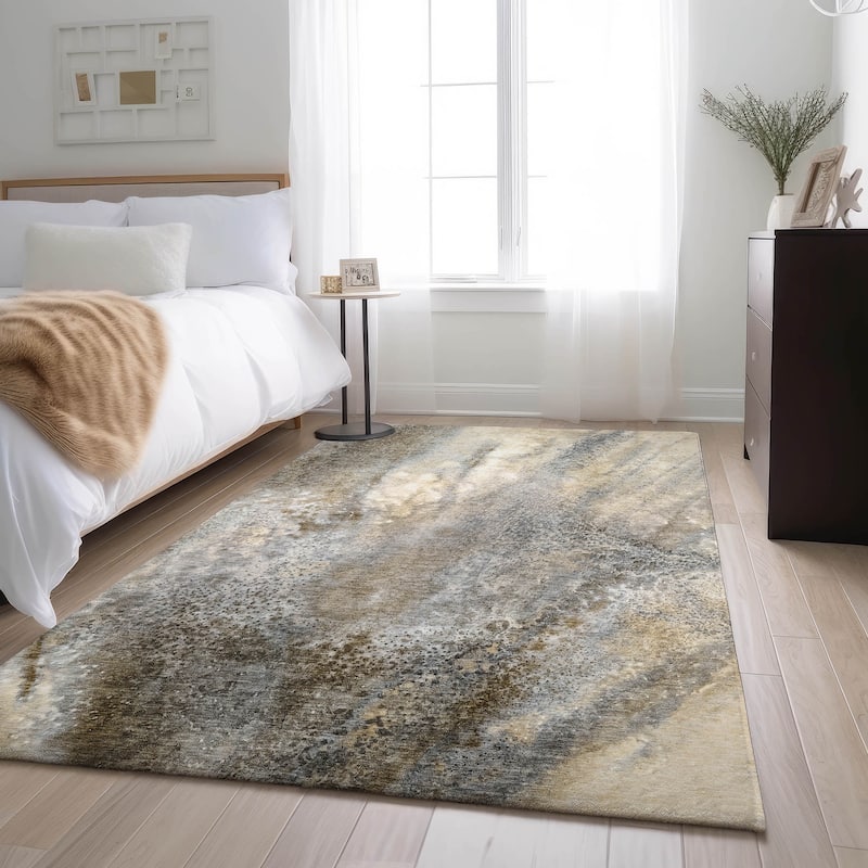 Premium Washable Super Soft Modern Abstract Mayfield Rug - Beige - 10' x 14' - Rectangle