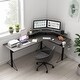 preview thumbnail 9 of 17, Jamesdar Core Powered L-shaped Computer Gaming Desk with Monitor Stand