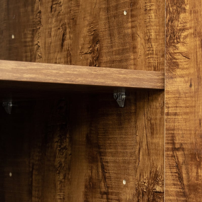 Wood Wardrobe Storage Cabinet with 2 Doors for Bedroom