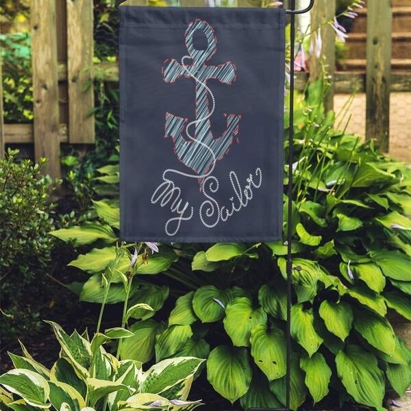 Shop My Sailor Anchor Nautical On Dark Blue Vintage Label Rope