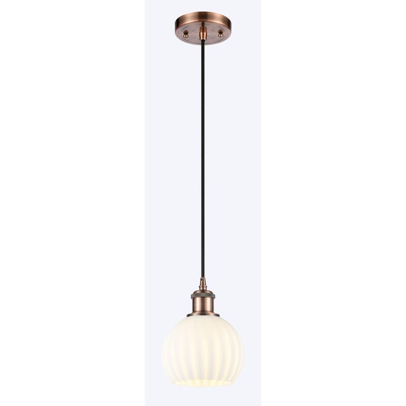 Innovations Lighting 516-1P-8-6 White Venetian Pendant White Venetian