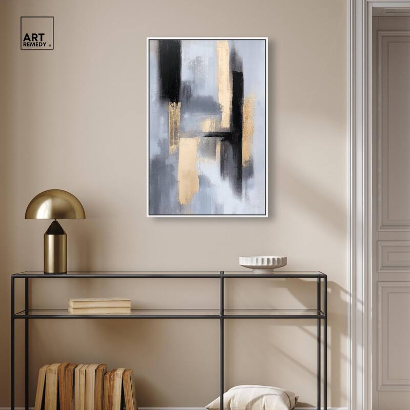 Onyx and Aureolin I Canvas by Art Remedy