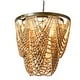 preview thumbnail 5 of 45, 2-Tier Draped Wood Bead Chandelier