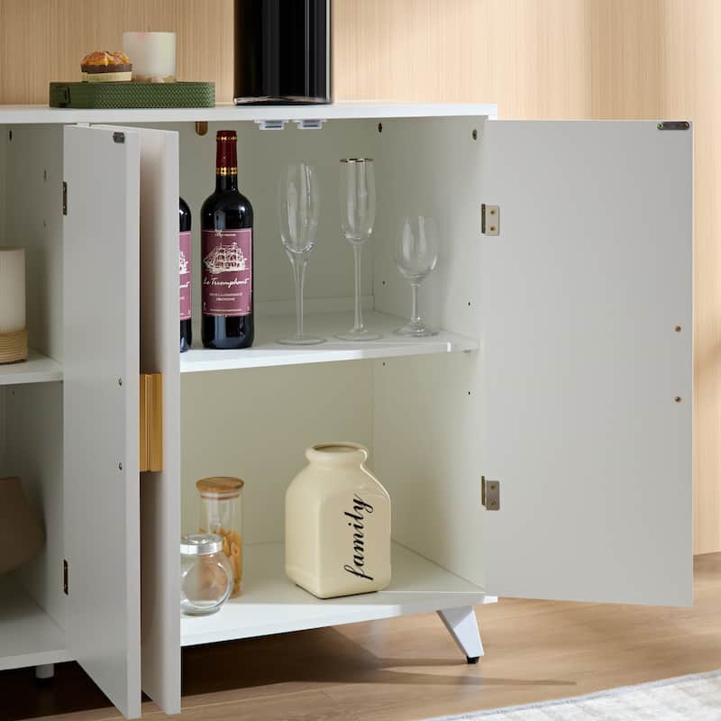 With 4 doors and removable shelves, for dining room,Sideboard Buffet cabinet