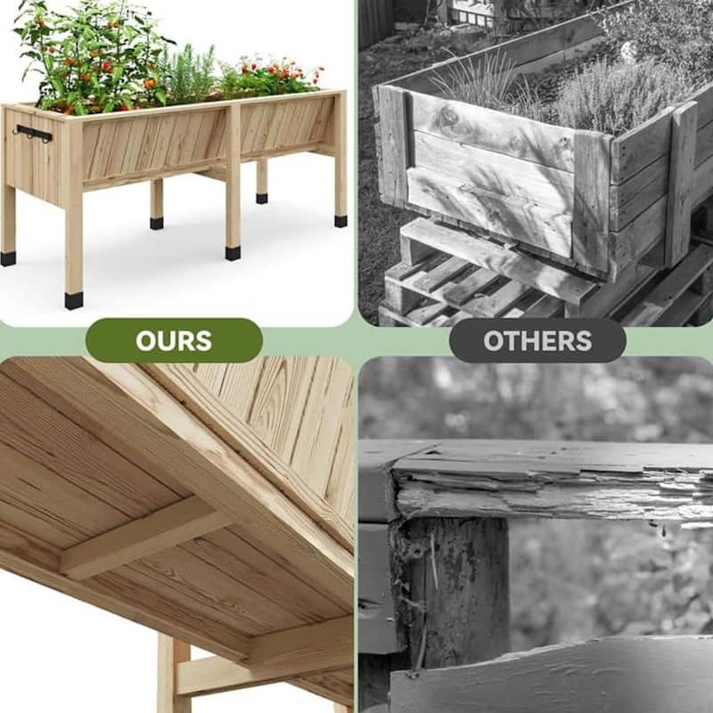 45x23x30in Raised Garden Bed Planter Box for Backyard - N/A