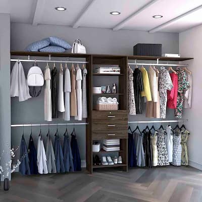 TUHOME Plego Closet Organization System, with Open & Closed Storage