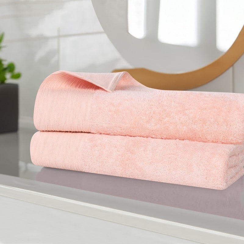 Superior Sierra Rayon From Bamboo Cotton Blend Bath Sheet Set of 2