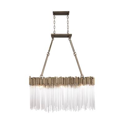Varaluz Matrix 309N06 Fluted Glass 6-Light Linear Pendant