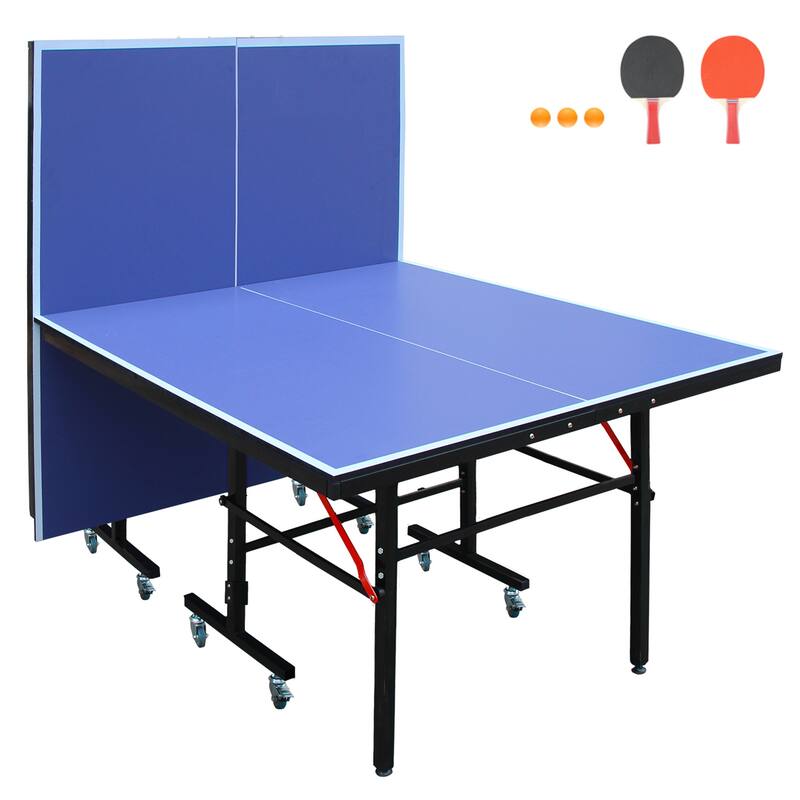 Mid-Size Table Tennis Table Set 2 Table Tennis Paddles and 3 Balls
