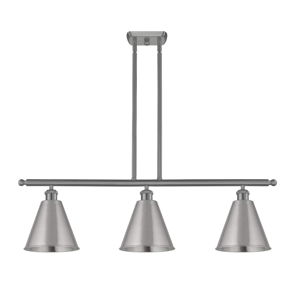 Innovations Lighting Ballston Cone - 3 Light 36" Stem Hung Island Light