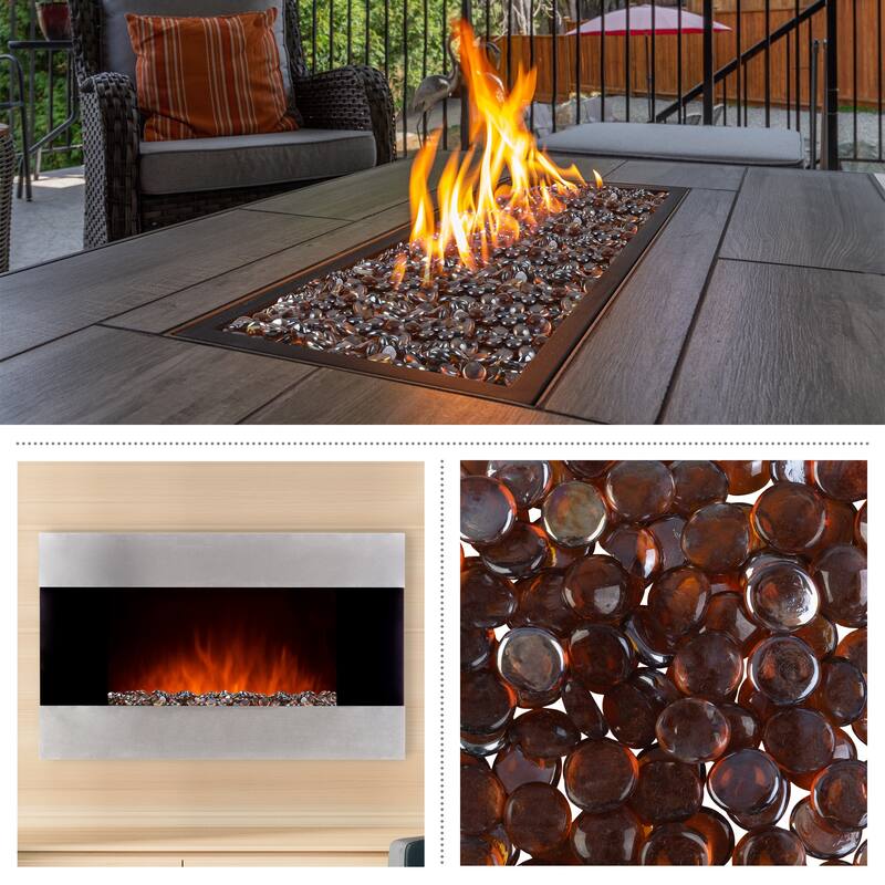 Pure Garden 10lbs Fire Pit Glass - Glass Rocks