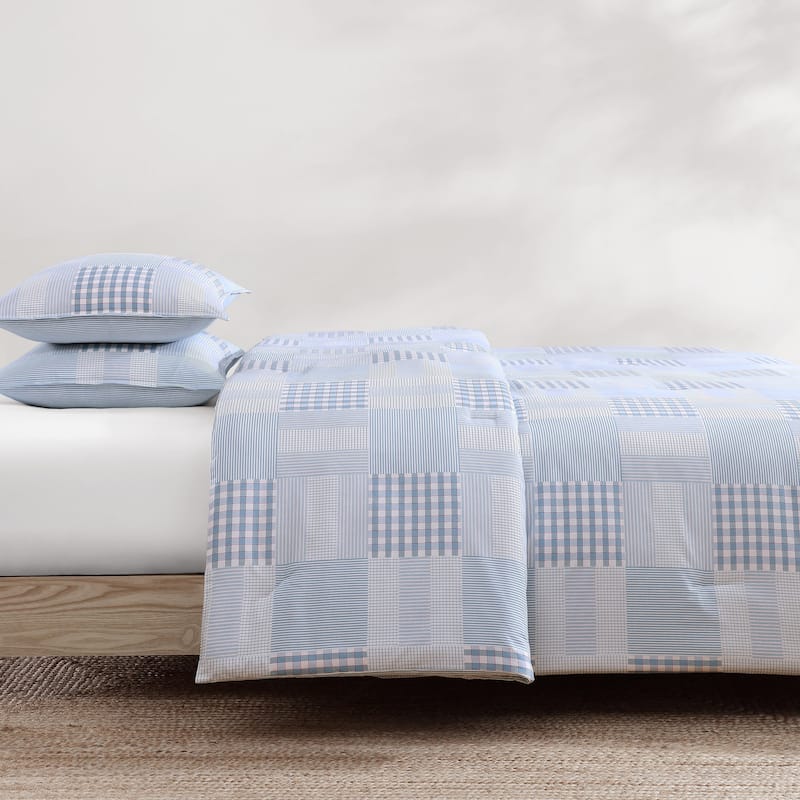 Tommy Hilfiger Hamptons Patchwork Cotton Blue Comforter Set