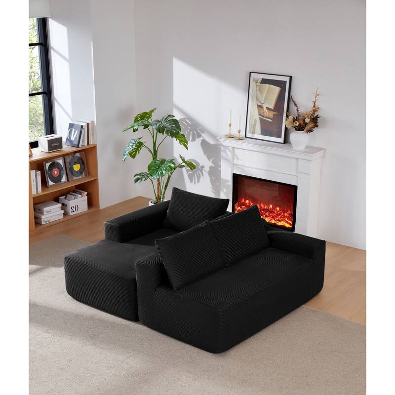 105" Cloud Sectional Couch with L-Shape Chaise,Modern Modular Sofa with Deep Seat, Upholstered Couches for Living Room