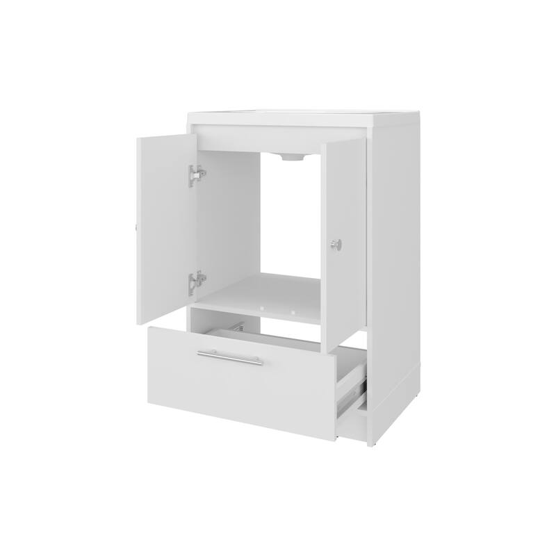 Sinclair Freestanding Bathroom Vanity with Sink, Two Doors and Bottom Drawer