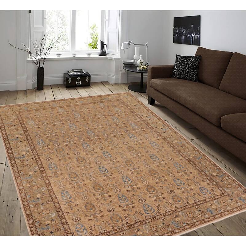 Vintage Herati Bidjar Hand Knotted Wool Rug