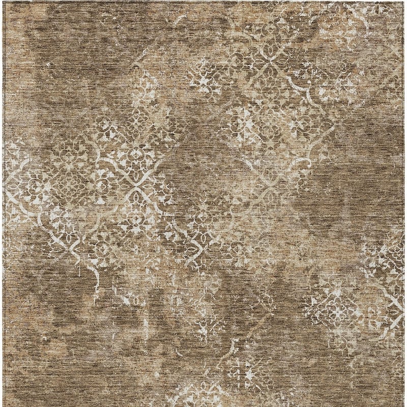 HomeRoots Floral Transitional Rectangle Outdoor Rug