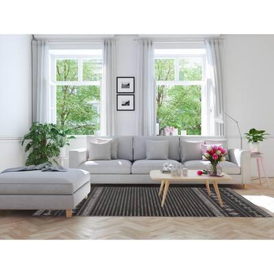 FAIR ISLE SWEATER CHARCOAL Area Rug By Kavka Designs