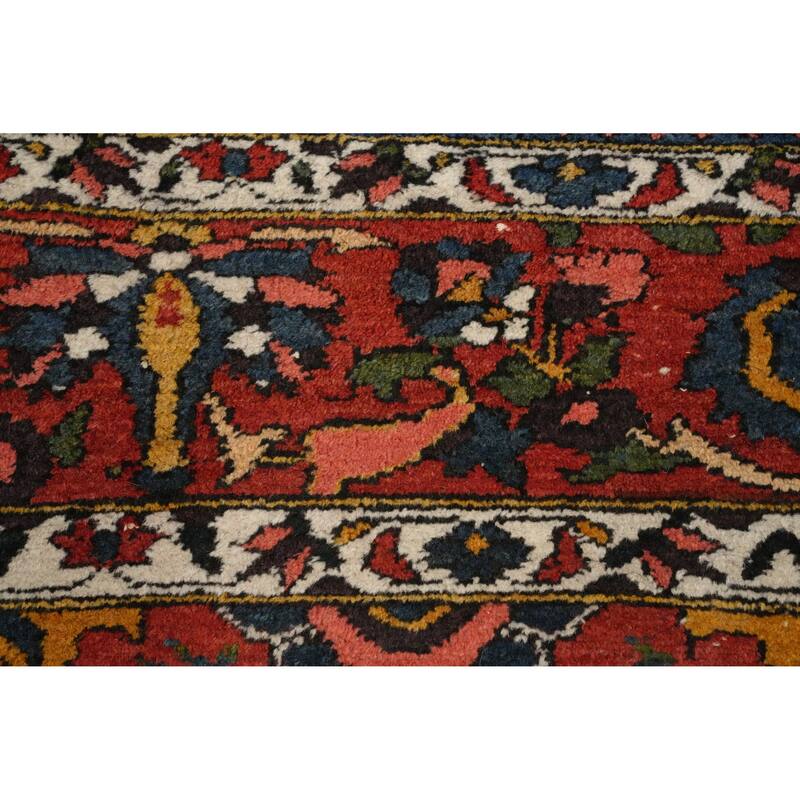 Hand Knotted Oriental 100% Wool Carpet Traditional Floral Oranges & Rust Bakhtiari Area Rug - 10' 3'' X 6' 9''