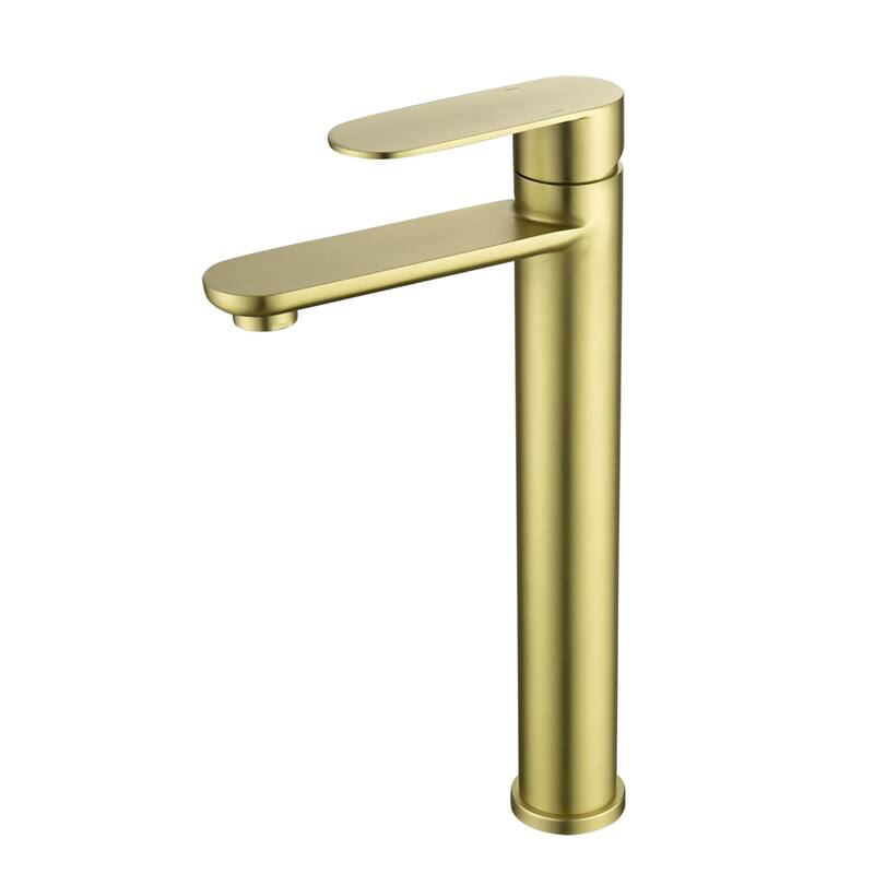 Single Hole Bathroom Vessel Faucet 1 Handle Bathroom Vessel Sink Faucet Modern Basin Vanity High Tall Taps Not Included Drain
