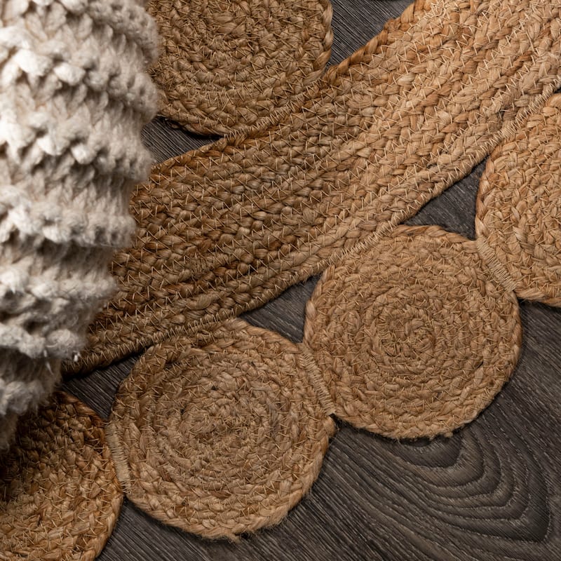 JONATHAN Y Isla Round Natural Jute hippie Circle Area Rug
