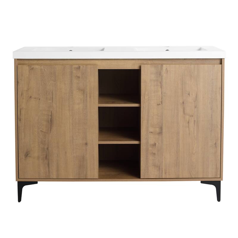 48" Freestanding Bathroom Vanity With Double Sink