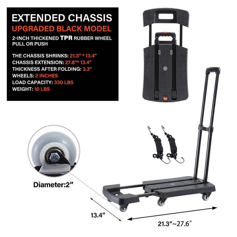 Foldable Push Hand Cart, Platform Truck