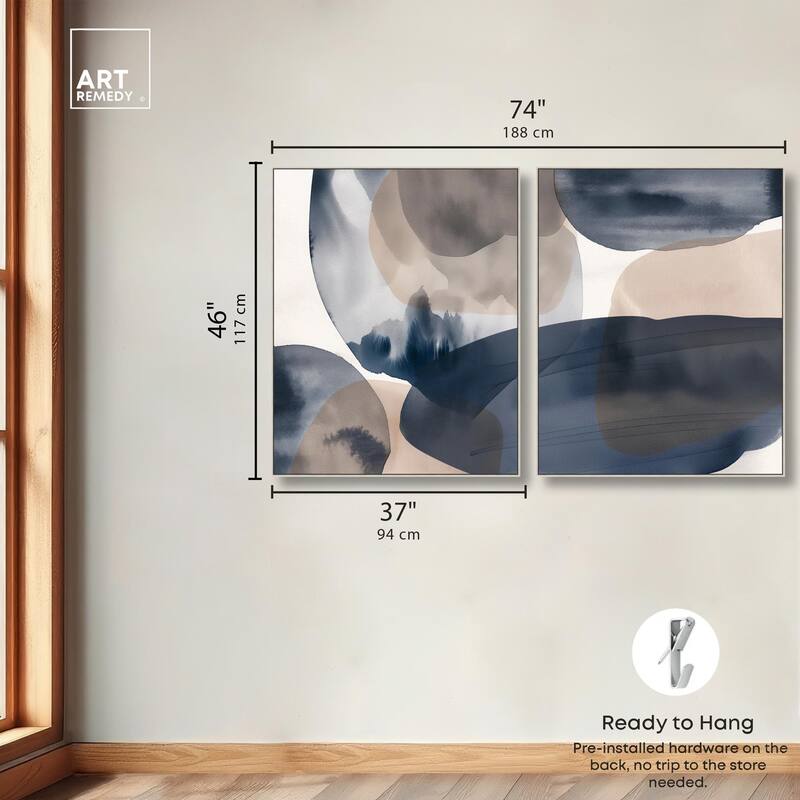 Rust and Noir Canvas Set of 2 by Art Remedy