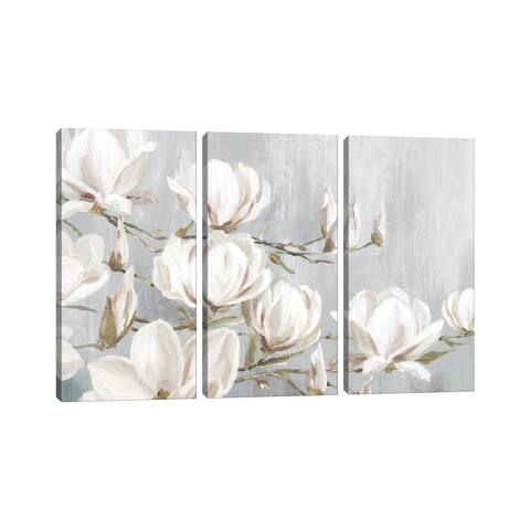 iCanvas "White Magnolia" by Eva Watts 3-Piece Canvas Wall Art Set