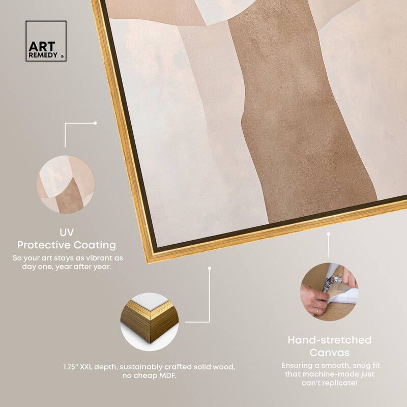 Forms in Beige I Canvas by Art Remedy